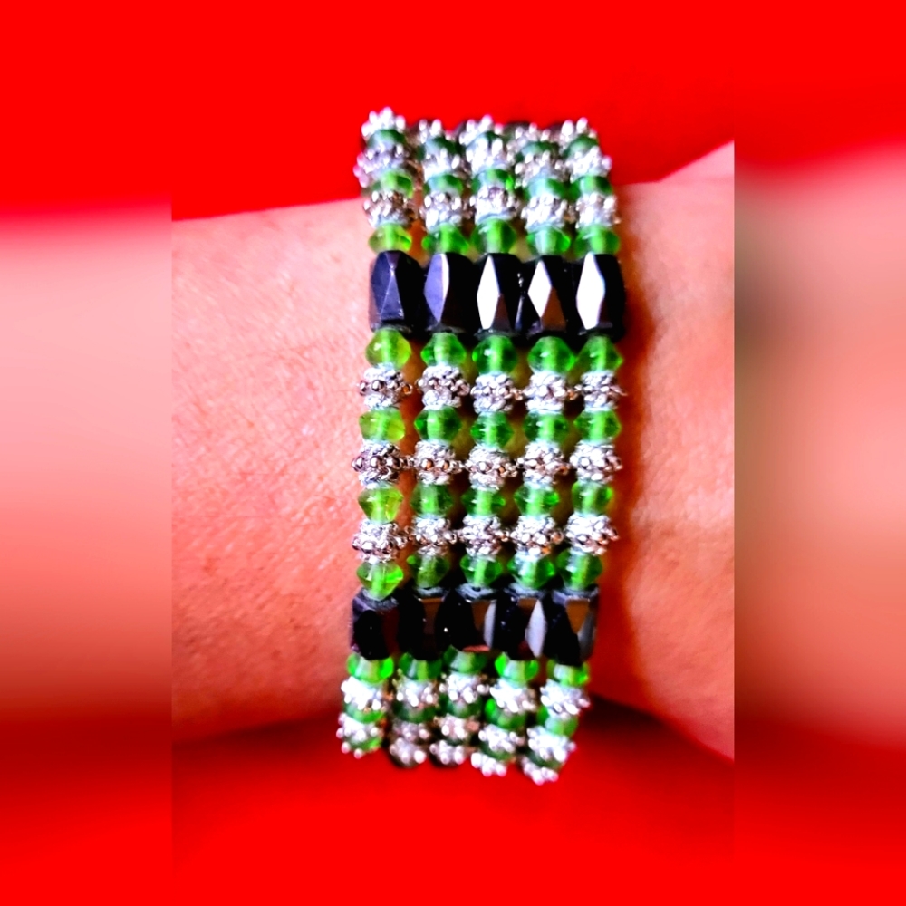 Magnetic Crystal Beaded Bracelet/Necklace